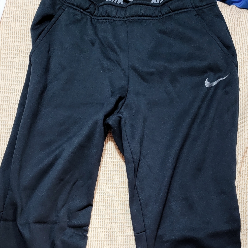 USED Mens Nike Black Dri-Fit Sweatpants Straight Leg Sweatpants Elastic Waist XL